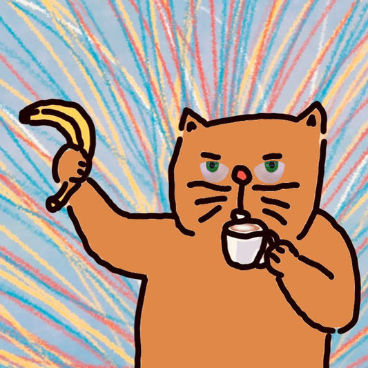 Good Morning~ Bananas and coffee go well together