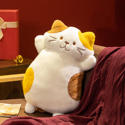 ELAINREN Ultra-Soft Calico Kitten Plush Flat Pillow Decor GIfts