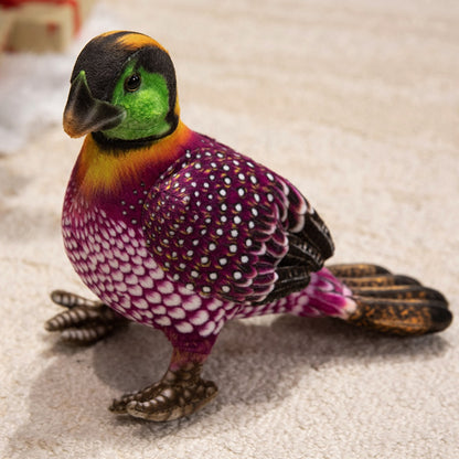 ELAINRE Realistic Guinea Fowl plush toy Simulation Stuffed Farm Bird Doll