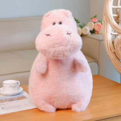 ELAINREN Cute Plush Hippopotamus /Polar Bear /Marmot /Husky Stuffed Animals Toy/35cm