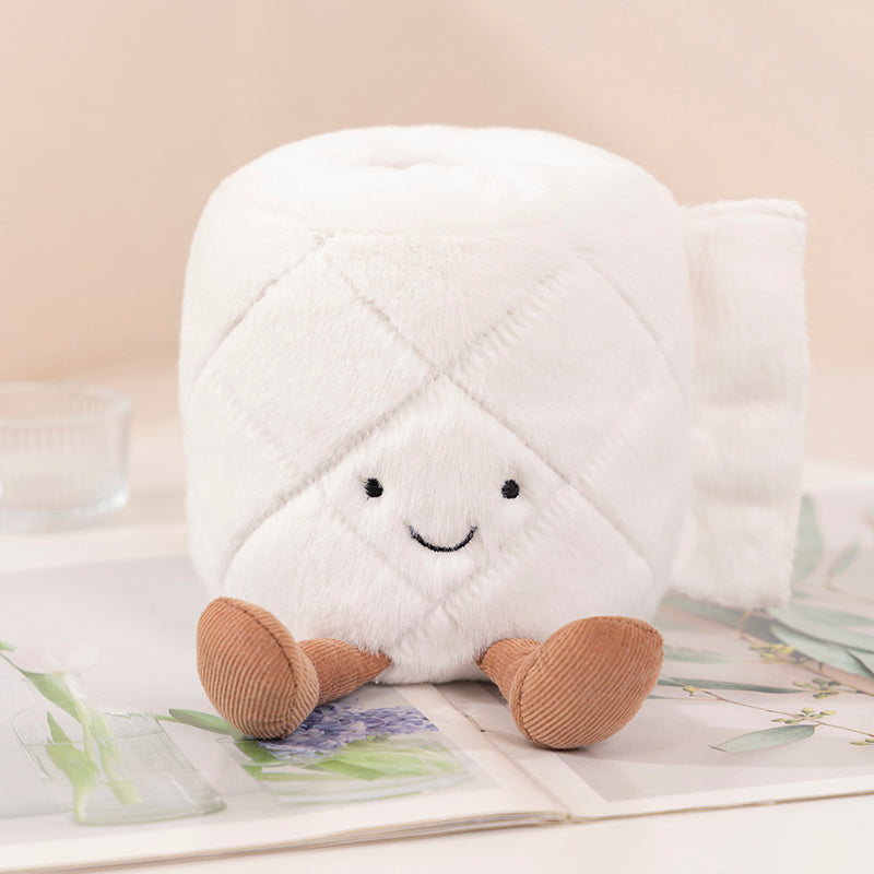 ELAINREN Creative Plush Toilet Toy Stuffed Toilet Paper Doll Cute Toilet Scraper Plushie Poop Gifts
