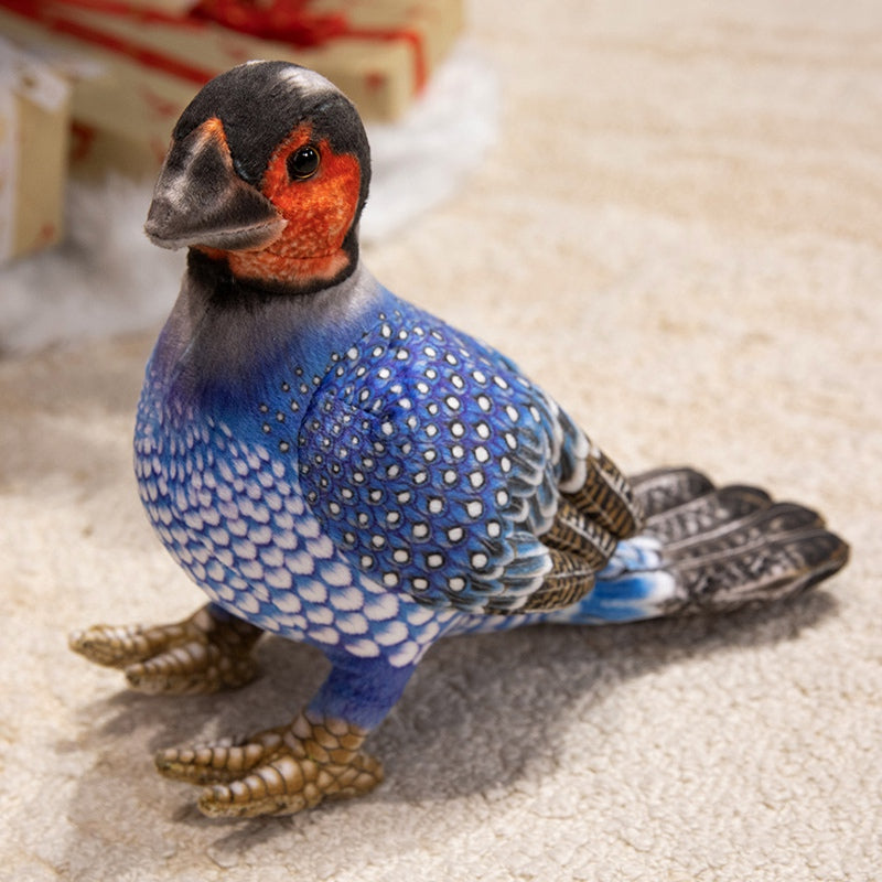 ELAINRE Realistic Guinea Fowl plush toy Simulation Stuffed Farm Bird Doll