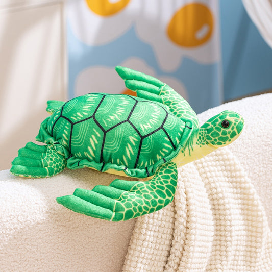 ELAINREN Lifelike Green Sea Turtle Stuffed Animals Toy Soft Turtle Shape Plush Pillow/50cm