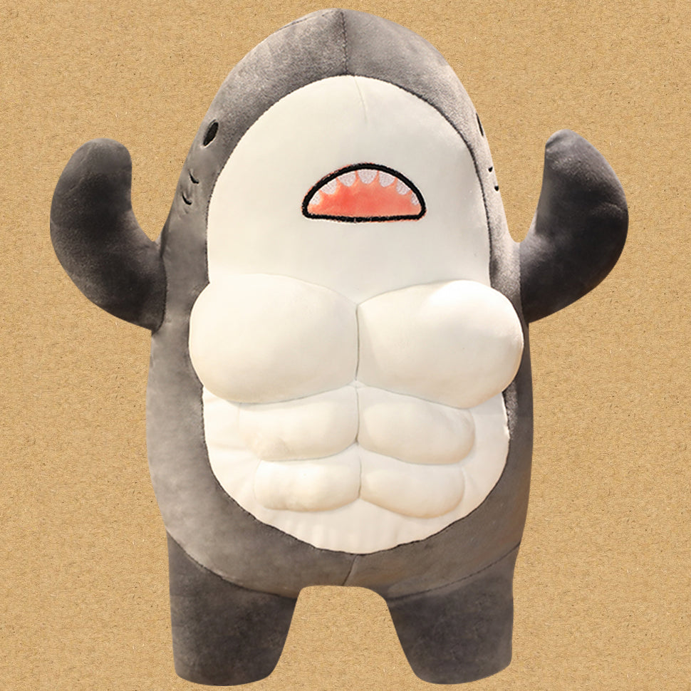 ELAINREN Super Soft Abs Shark Plush Toy Gifts/17.7''