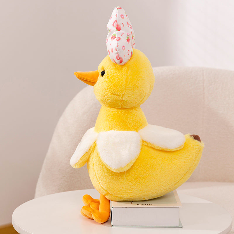 ELAINREN Banana Duck Plush Toy Cute Plushie Hugging Plush Pillow Duck Stuffed Animal Gifts/25cm