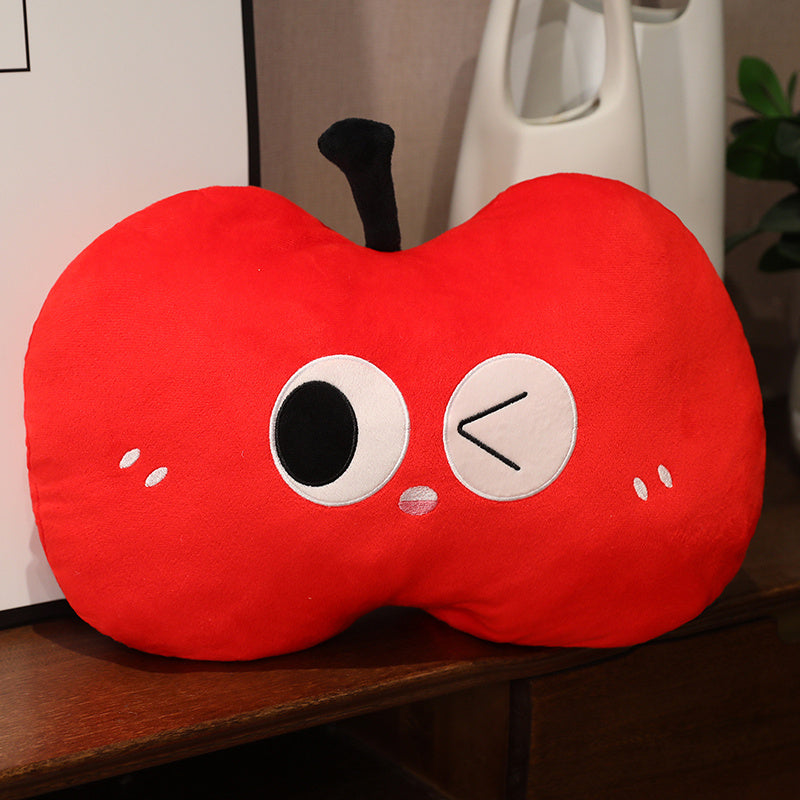 ELAINREN Red Apple Plush Stuffed Animal Cute Fruit Pillow Toy Gift for Christmas/45x30cm