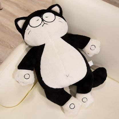 ELAINREN Cuddly Black Cat Stuffed Pig Plush Big Toy GIfts/60cm