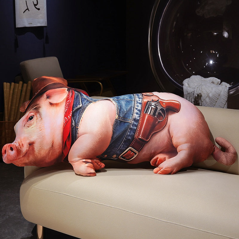 ELAINREN 3D Realistic Pig Stuffed Soft Pillow Soft Pigpy Plush Big Cushion Decor Gifts/100cm