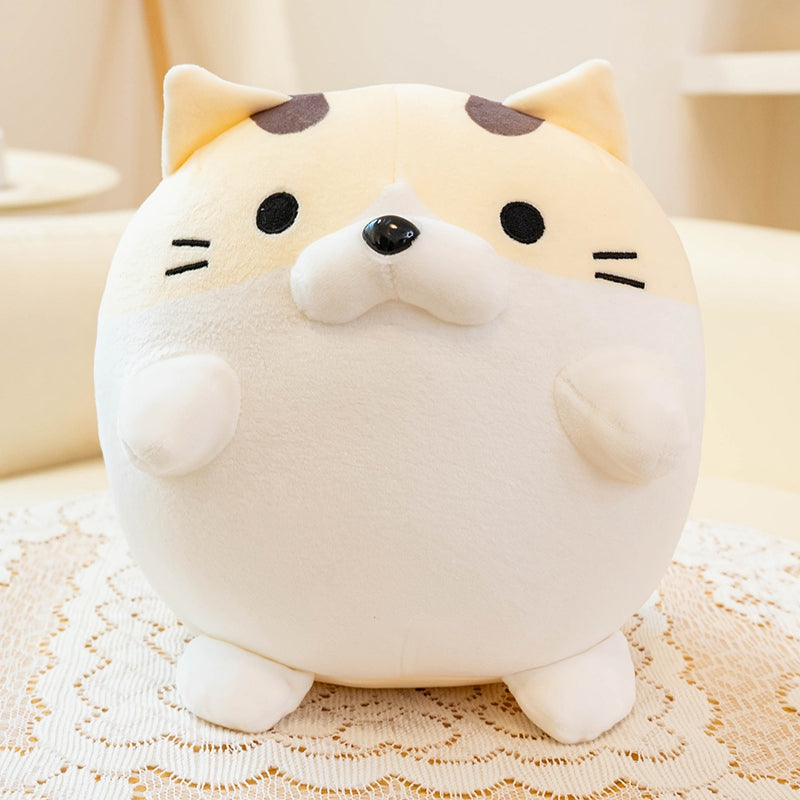 ELAINREN Super Soft Round Cat Stuffed Pillow Decor Gifts for Kids