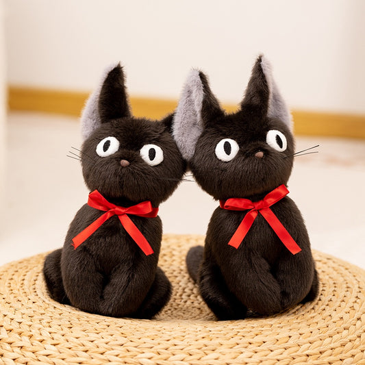 ELAINREN Kawaii Black Cat Plush Kitten Stuffed Animals Toy Gifts