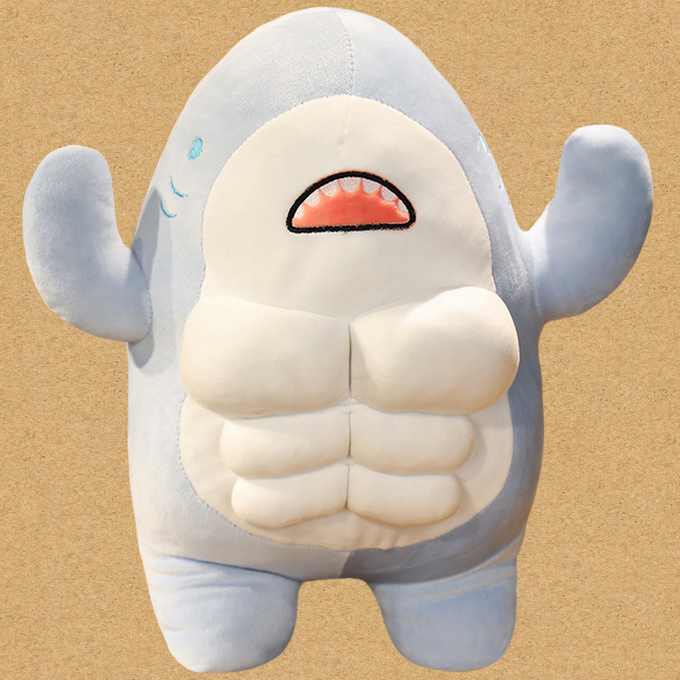 ELAINREN Super Soft Abs Shark Plush Toy Gifts/17.7''