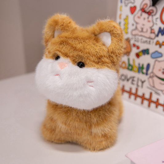 ELAINREN Sitting Tabby Cat Stuffed Animals Toy GIfts