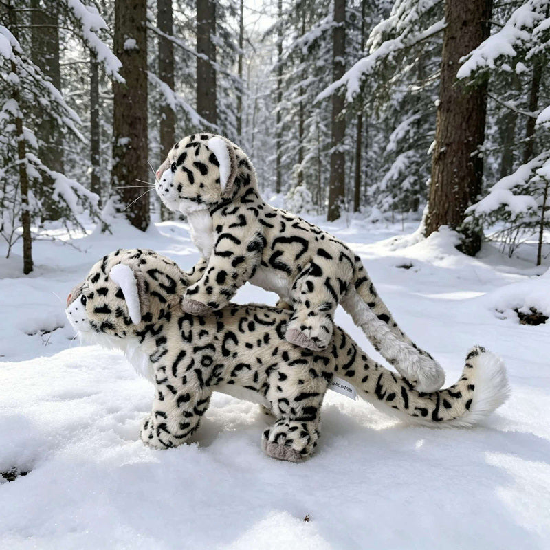 ELAINREN Realisitc Leopard Stuffed Cheetah Plush Toy-30cm