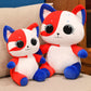 ELAINREN Flag Cat Stuffed Animal Toy Cute Kitten Plush Doll Gifts/35cm