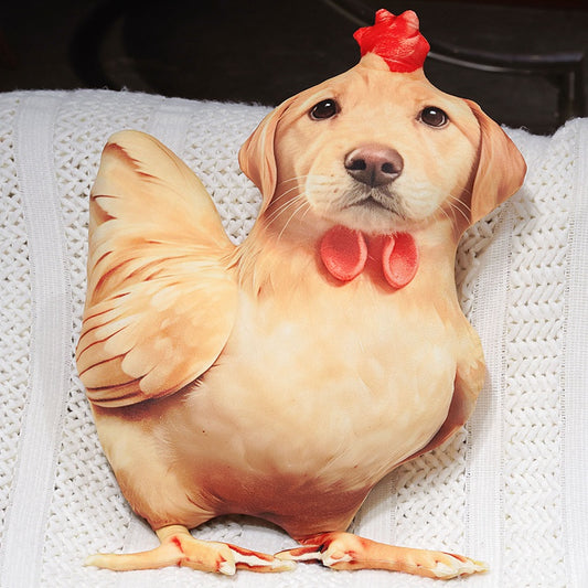 ELAINREN 3D Realisitc Chicken Dog Plush Large Accent Pillow Decor Gifts/45cm