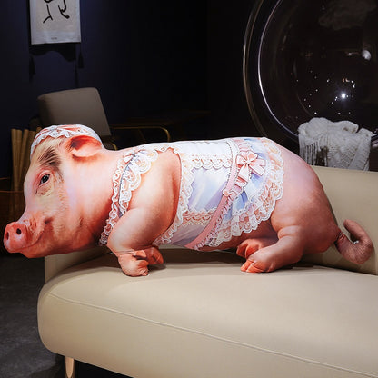 ELAINREN 3D Realistic Pig Stuffed Soft Pillow Soft Pigpy Plush Big Cushion Decor Gifts/100cm