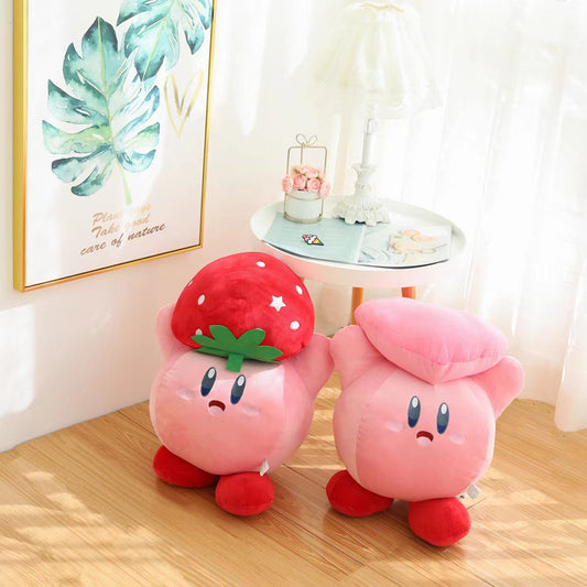 ELAINREN Cute Kirby with Strawberry and Chef Hat Decor