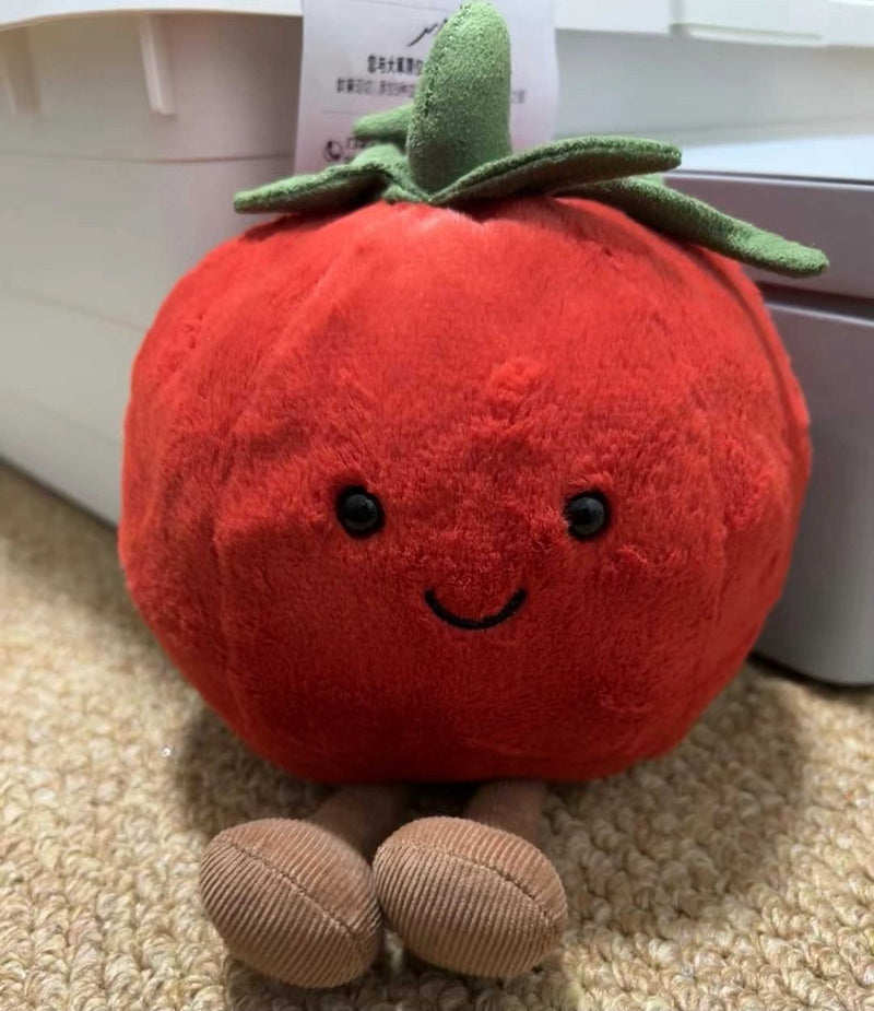 ELAINREN Cute Tomato Plush Vegetable Food Toy Gifts/25cm