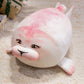 ELAINREN Chubby Blob Seal Pillow Soft Pink Seal Stuffed Ocean Toy Gifts/15.7''