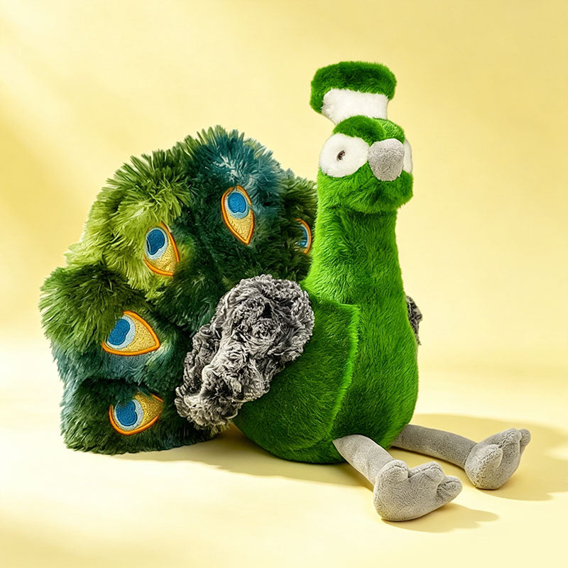ELAINREN Realistic Peacock Plush Toy,Cute Peacock Stuffed Animal Doll /21cm