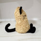 ELAINREN Kawaii Peanut Shape Cat Plush Toy Cuddle Peanut Kitten Stuffed Gifts/12cm