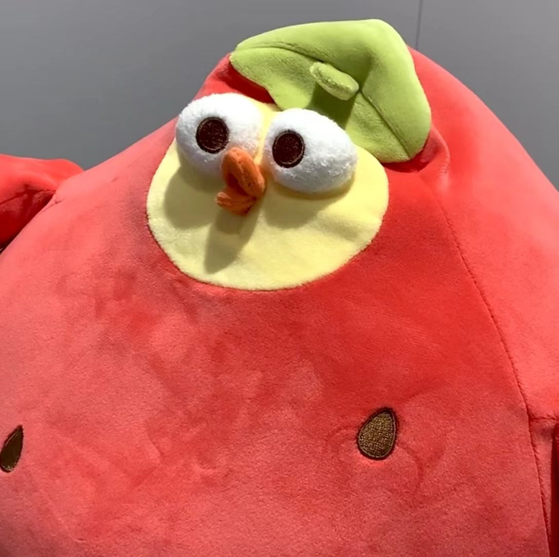 ELAINREN Funny Watermelon Chicken Plush Pillow, Super Soft Fat Chicken Stuffed Animals Toy Gifts/ 35cm