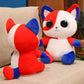 ELAINREN Flag Cat Stuffed Animal Toy Cute Kitten Plush Doll Gifts/35cm