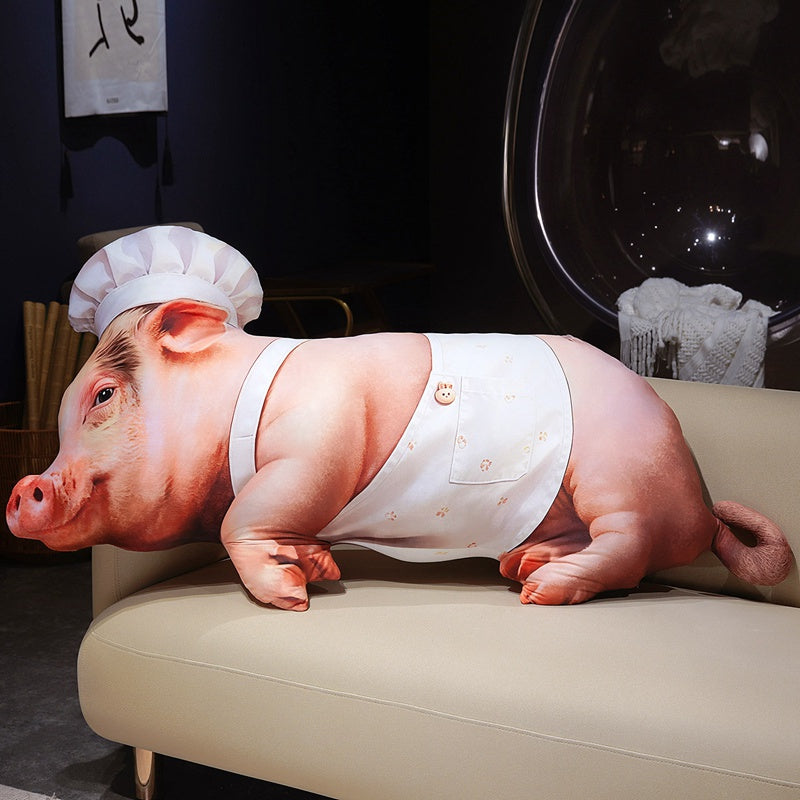 ELAINREN 3D Realistic Pig Stuffed Soft Pillow Soft Pigpy Plush Big Cushion Decor Gifts/100cm