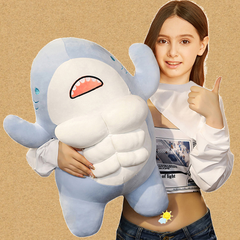 ELAINREN Super Soft Abs Shark Plush Toy Gifts/17.7''