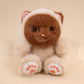 ELAINREN Mini Tabby Cat Stuffed Furry Kitten Toy GIfts/13cm