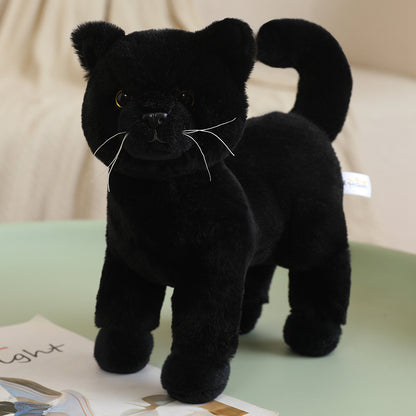 ELAINREN Realistic Tabby Cat Plush Kitten Stuffed Animals Toy/25cm