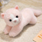 ELAINREN Realistic Furry Kitten Plush Pink Cat Stuffed Animals Toy Gifts