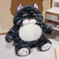 ELAINREN Fat Tabby Kitten Stuffed Animals Toy Chubby Orange Cat Plush Toy Pillow Decor Gifts/28cm