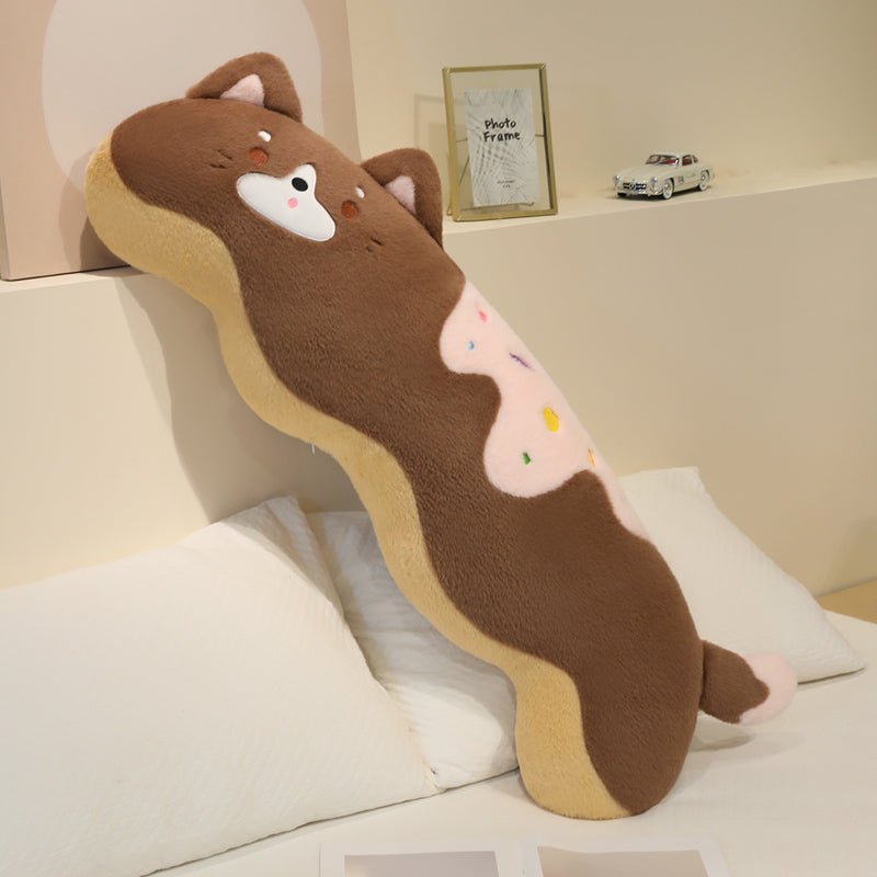 ELAINREN Long Cat Plush Soft Cushion Deor Pillow