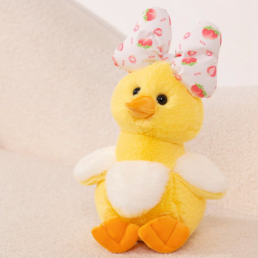 ELAINREN Banana Duck Plush Toy Cute Plushie Hugging Plush Pillow Duck Stuffed Animal Gifts/25cm