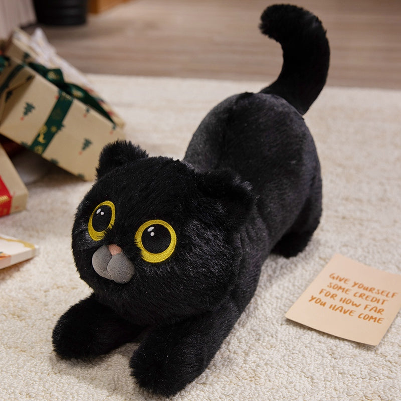 ELAINREN A Stretching Tabby Kitten Stuffed Animals Toy/40cm