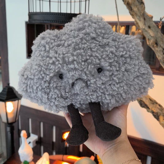 ELAINREN Cute Dark Cloud Plush Toy Kawaii Cloud Stuffed Decor Gifts for Kids/23*26cm