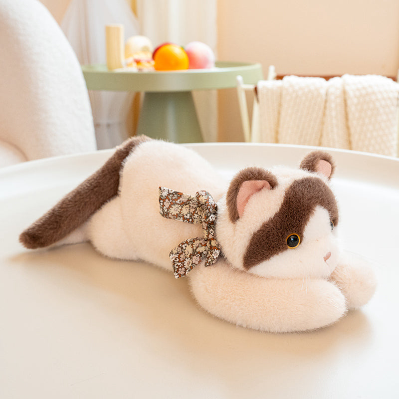 ELAINREN Simulation Tabby Cat Stuffed Kitten Plush Toy GIfts/35cm