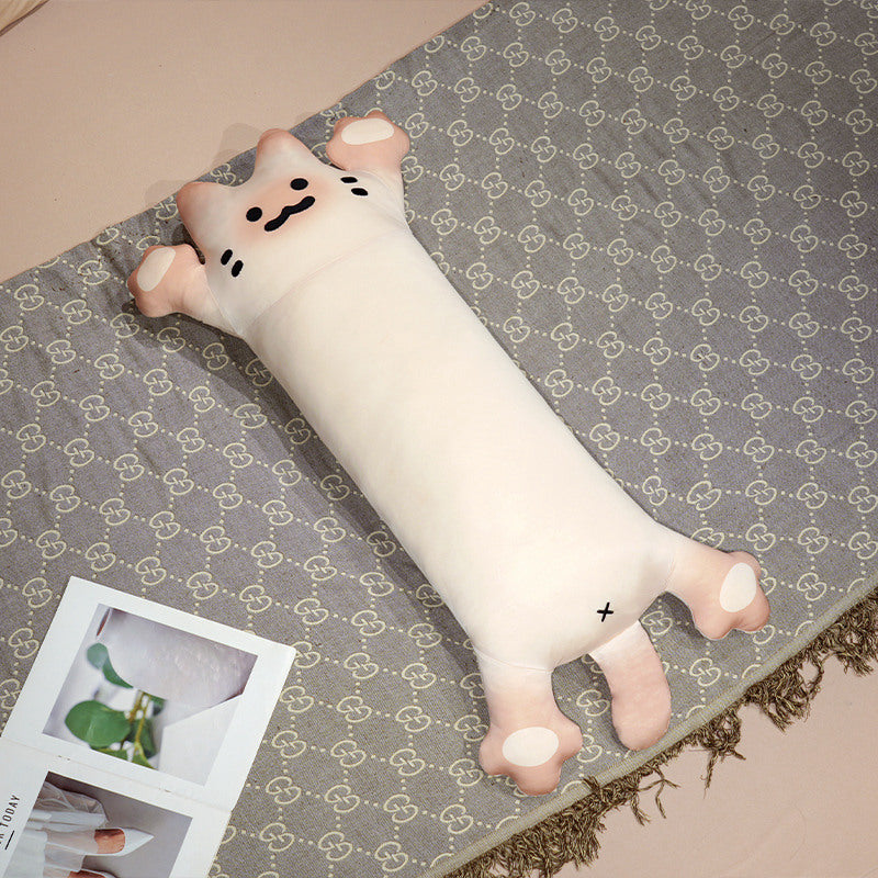 ELAINREN Soft Long Cat Plush Pillow Cuddly Kitten Stuffed Cushion/120cm