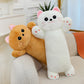 ELAINREN Ultra-soft Long cat plush toy pillow fluffy kitten kitty stuffed long cushion decor gifts/48CM