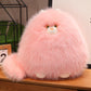 ELAINREN Furry and Chubby Cat Plush Pillow Super Soft Fat Kitten Stuffed Toy Pillow/11.8''
