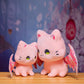 ELAINREN Cuddly Purple Bat Kitten Stuffed Pink Bat Cat Toy/11.8''