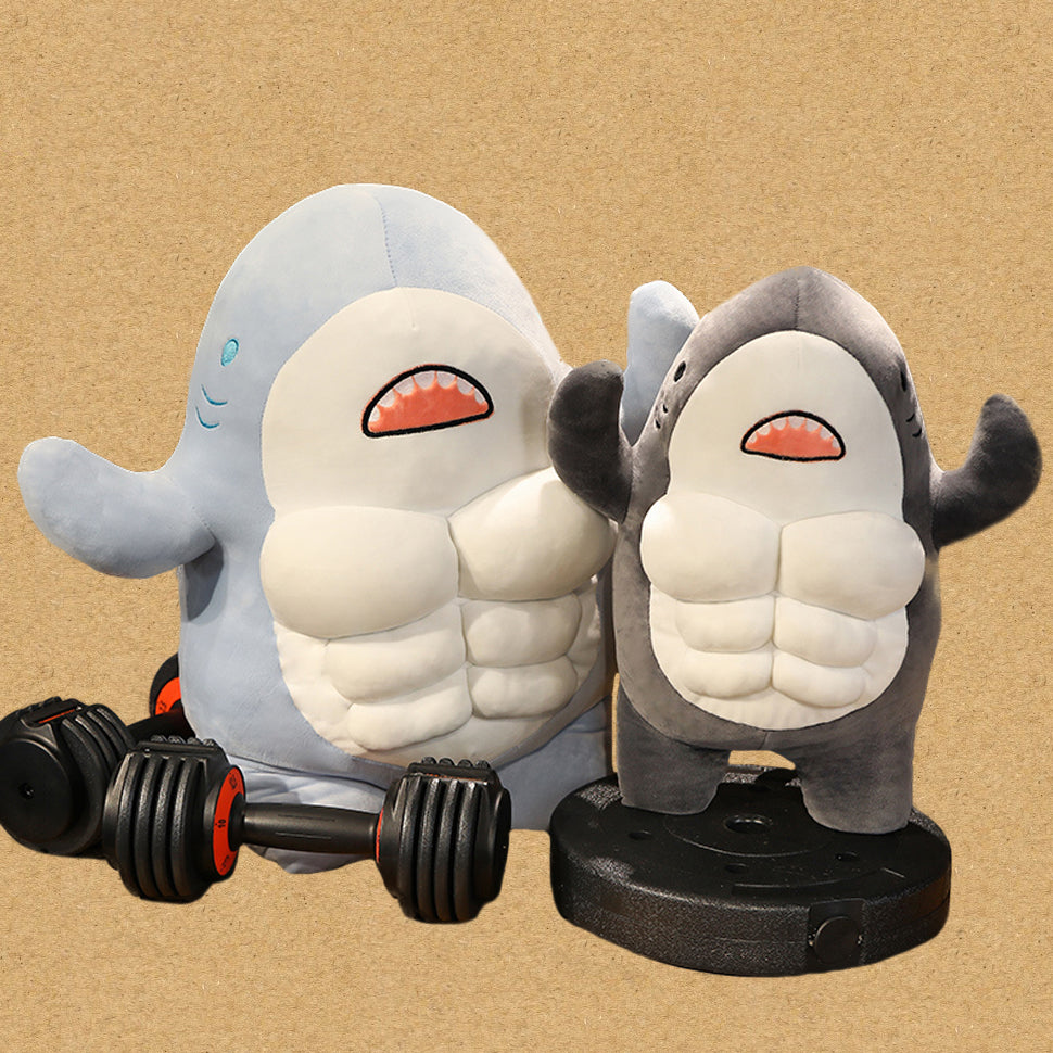 ELAINREN Super Soft Abs Shark Plush Toy Gifts/17.7''