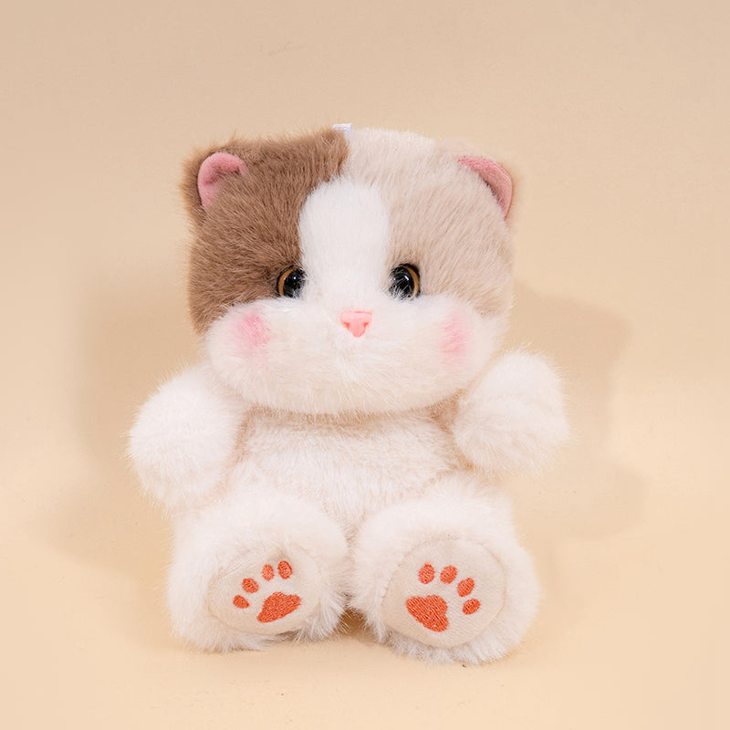 ELAINREN Mini Tabby Cat Stuffed Furry Kitten Toy GIfts/13cm