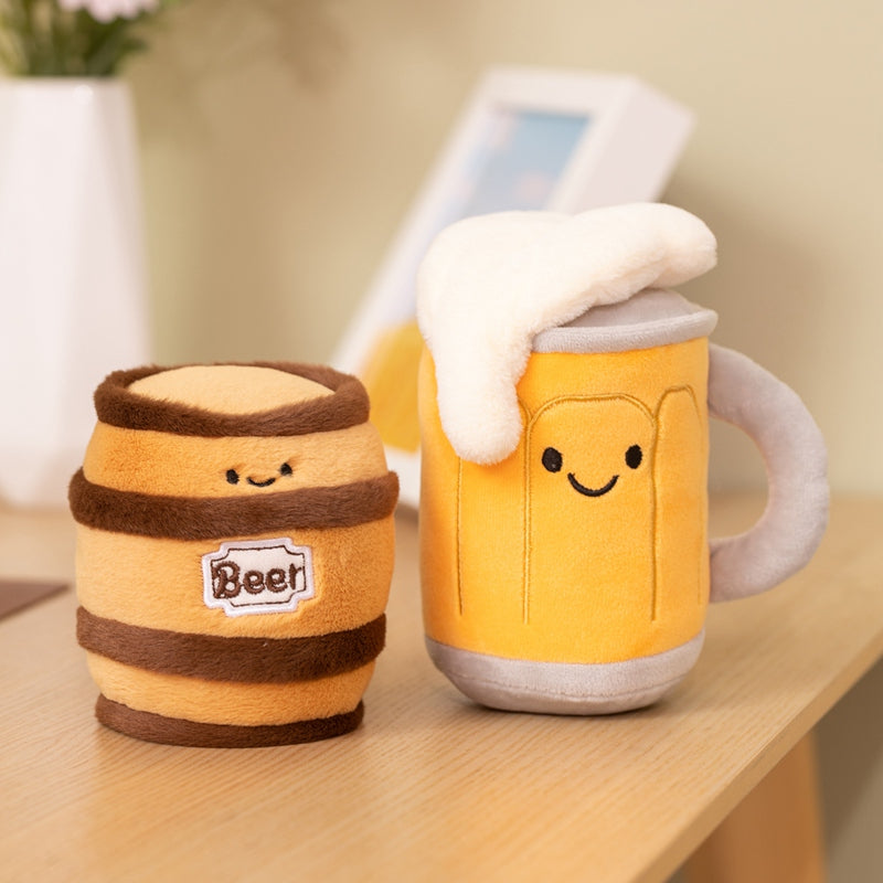 ELAINREN 4pc Beer Bottle and Cup Plush Toy Gifts-15cm