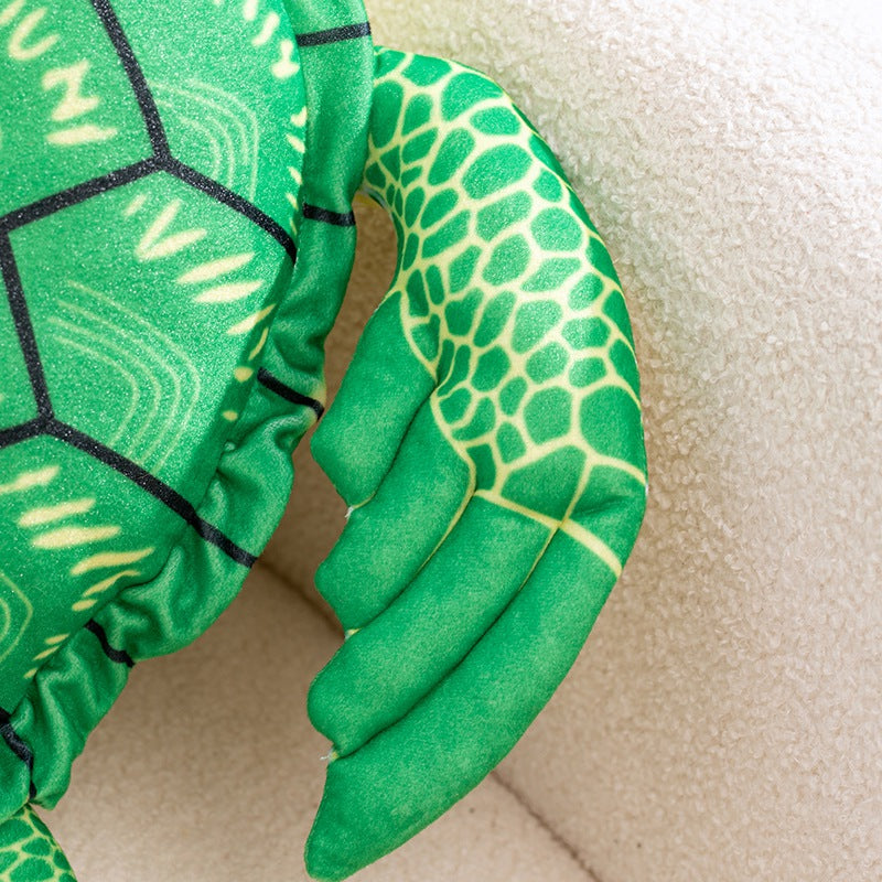 ELAINREN Lifelike Green Sea Turtle Stuffed Animals Toy Soft Turtle Shape Plush Pillow/50cm
