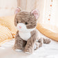 ELAINREN Cartoon Black Cat Stuffed Gray Kitten Toy GIfts