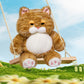 ELAINREN Fat Tabby Kitten Stuffed Animals Toy Chubby Orange Cat Plush Toy Pillow Decor Gifts/28cm