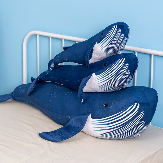 ELAINREN Soft Simulation Big Blue Whale Dolphin Doll Toy Cushion Pillow Whale Toy/100cm