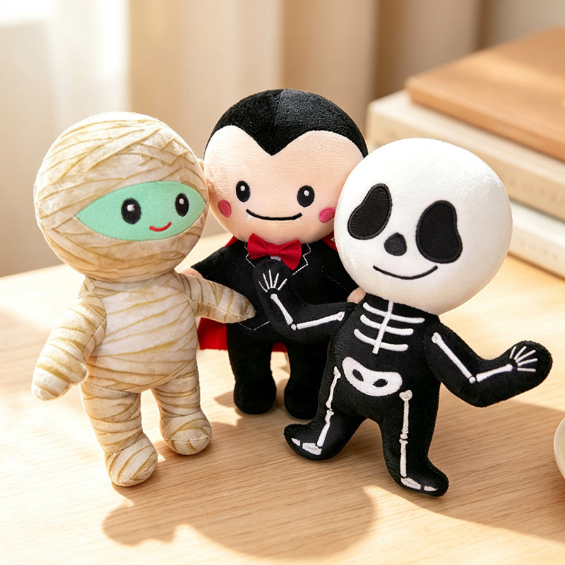 ELAINREN Skeleton Plush Toy, Bones Devil Stuffed Animal,Halloween Party Decoration,Creative Present for Boys Girls Kids Teens
